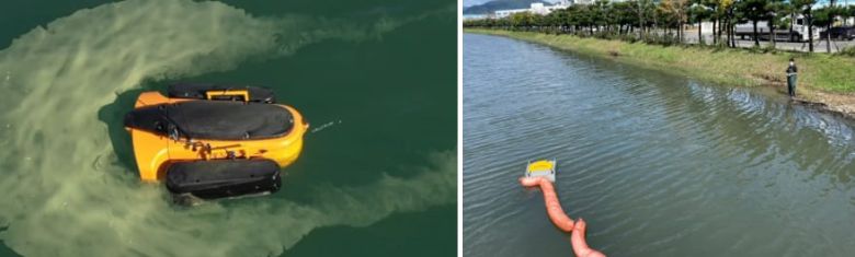 시제품으로 오염 물질을 제거하는 모습. /쉐코