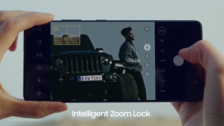 카메라 성능 자체는 전작과 크게 변함이 없다. 예시는 100배 줌으로 알려진 '스페이스 줌' 기능. 출처=삼성전자.
