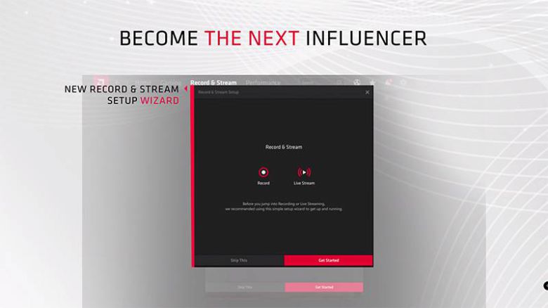 퍼포먼스 항목의 설정에 있던 녹화 기능이 스트리밍으로 옮겨졌다. 출처=AMD