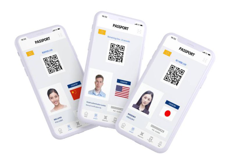 스마트폰에 담은 모바일 여권 사진, 출처: 로드시스템