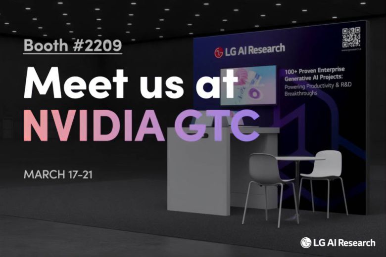 LG AI 연구원은 비교적 작은 규모의 데모 부스를 마련했다 / 출처=LG AI 연구원