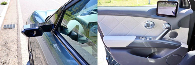 GV60 부분변경 모델에 탑재된 디지털 사이드미러의 모습 / 출처=IT동아