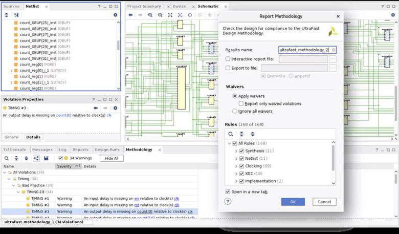 비바도 소프트웨어를 활용해 실제 FPGA의 논리 구성을 설계하는 모습 / 출처=AMD