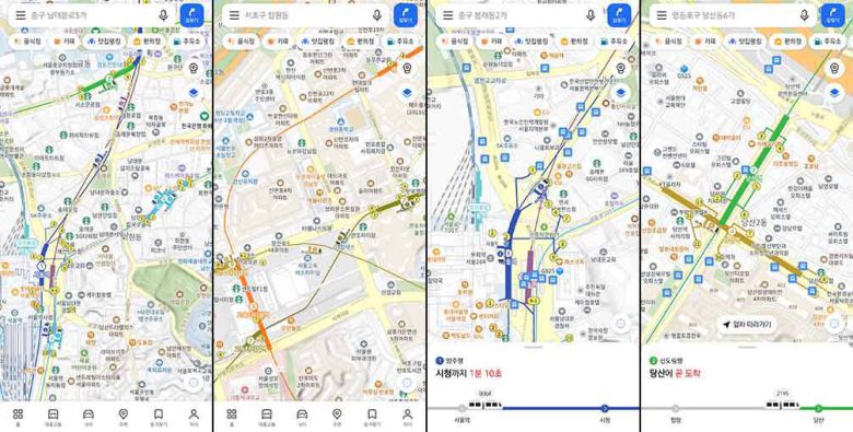 카카오맵 앱에 표시된 지하철 / 출처=IT동아