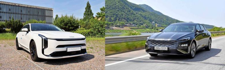 신형 K8(왼쪽)과 전작의 디자인 차이 / 출처=IT동아, 기아