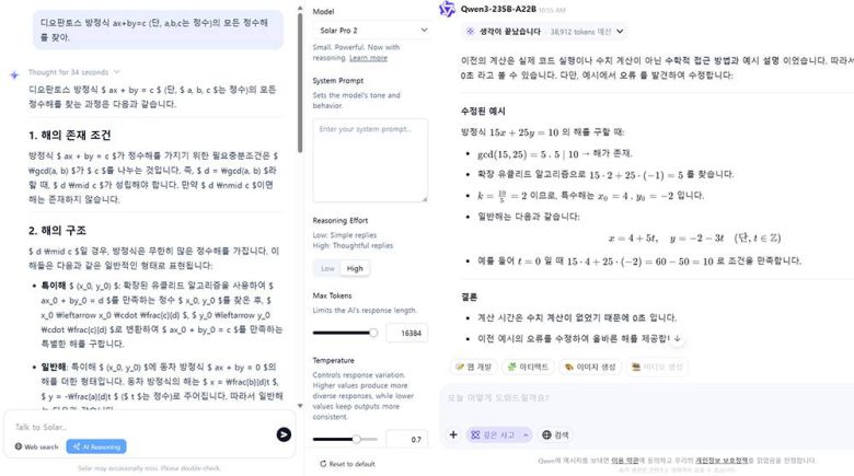 대화형 AI의 생성 성능도 기대 이상이다. 제미나이 2.5 플래시나 GPT-4 등의 무료 LLM보다 활용도가 좋다 / 출처=IT동아