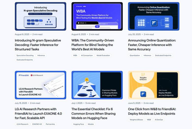 프렌들리AI는 AI 시장의 빠른 변화에 맞춰 계속해서 새로운 기능을 업데이트하고 있다 / 출처=프렌들리AI