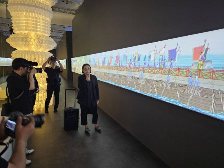 3부와 4부 사이에 배치된 '화성행행도' 미디어 아트 / 출처=IT동아