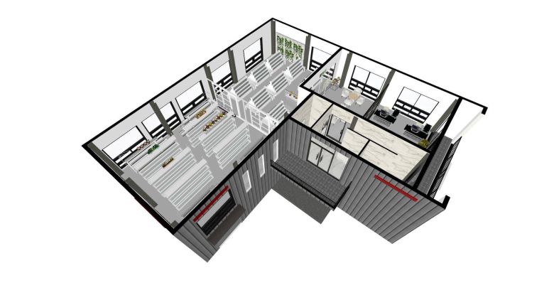 새뜸이 구축 중인 바질 스마트팜 시설 예상도 / 출처=새뜸