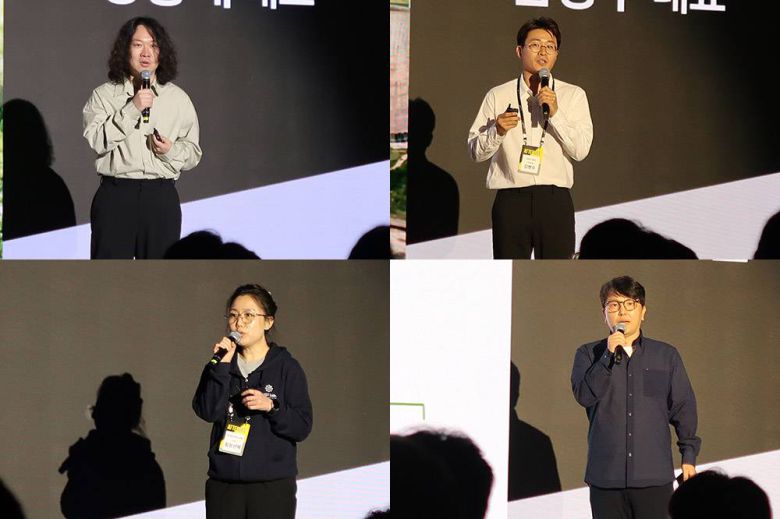 왼쪽 위부터 시계 방향으로 장홍제 플라시클 대표, 김병수 비욘드캡처 대표, 이형술 그리네플 대표, 황보선애 퍼스트랩 부대표 / 출처=IT동아