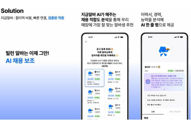 지금알바 서비스 이미지 / 출처=인덱스핑거