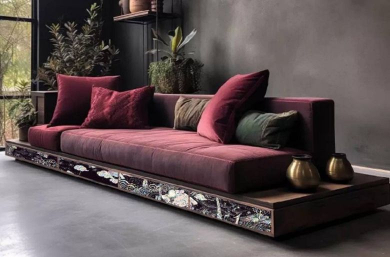 자개장 파츠를 활용한 쇼파 시안 / 출처=미지음디앤씨