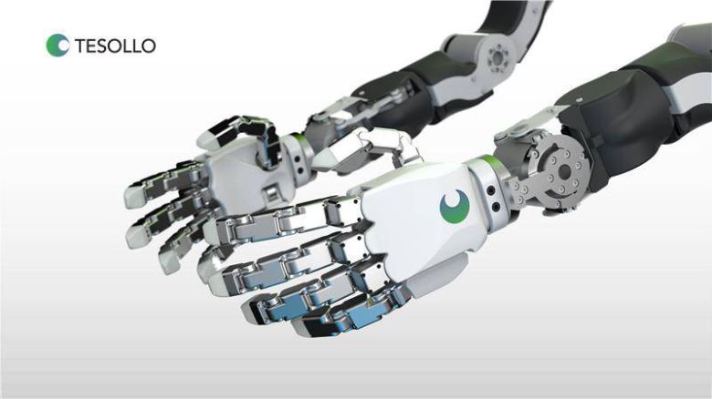 테솔로, 소형·경량화 휴머노이드 핸드 'DG-5F-S' 공개 / 출처=테솔로