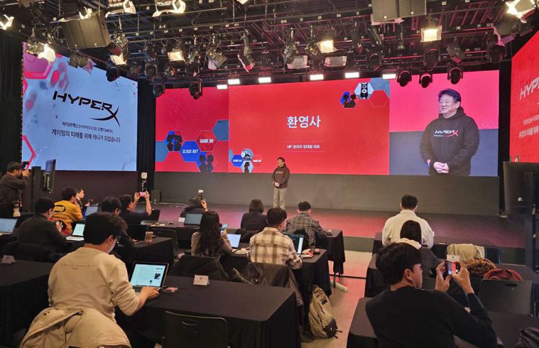 22일 열린 간담회에서 김대환 HP 코리아 대표가 환영사를 하고 있다. / 출처=IT동아