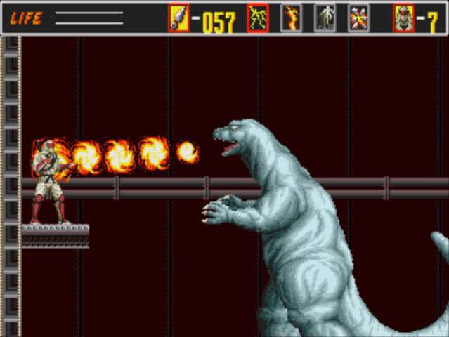 (7스테이지 보스로 등장하는 고질라 형태의 괴수)