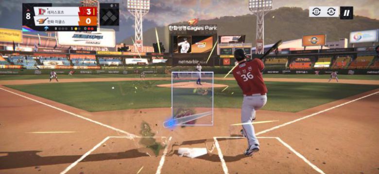 넷마블 프로야구 2022 타격 화면