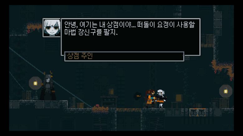 세이브 포인트 옆에 마법 장신구 상점도 존재한다