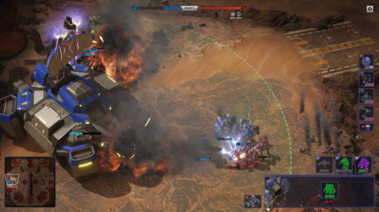 맵에 있는 주요 거점을 확보하지 못하면 계속 밀린다