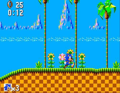 (소닉도 빼놓을 수 없지! 게임기어 용이라고 봐도 무방하다. 엄청난 스피드를 자랑했다)