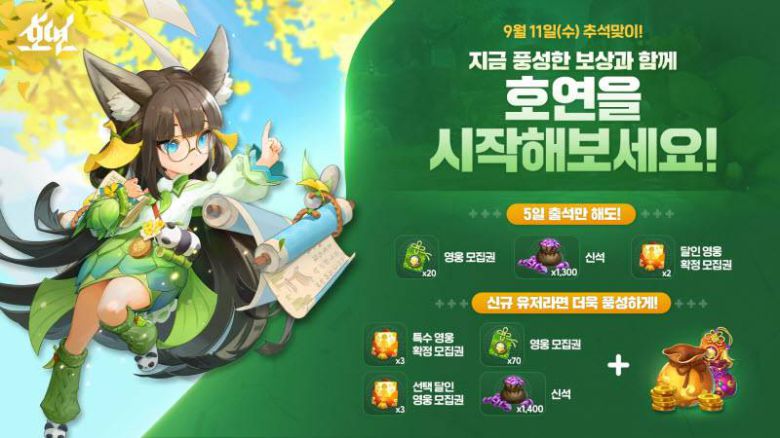 추석 이벤트로 반등을 노리는 '호연'