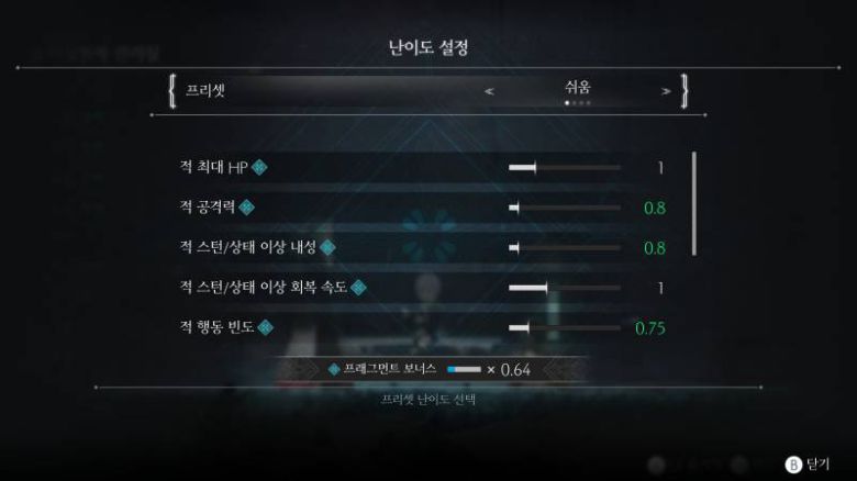 초보자들을 위한 쉬움 난이도를 지원한다