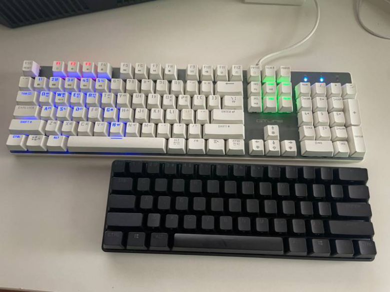 일반 키보드와 크기 차이