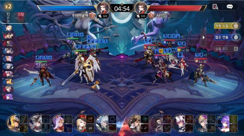 세븐나이츠 리버스 게임 화면