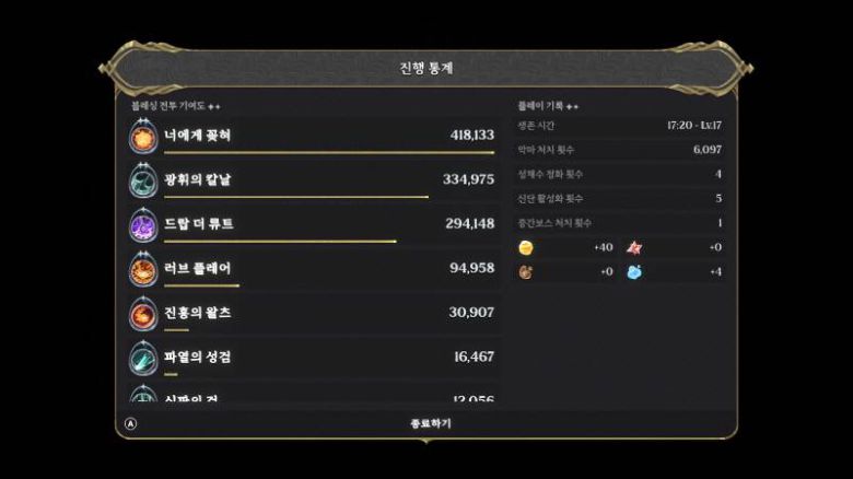 스킬 대미지도 확인할 수 있다