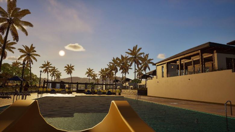 워터슬라이드를 타면 나오는 컷씬