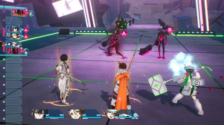 전투 화면 좌측의 스템 표시에 주목