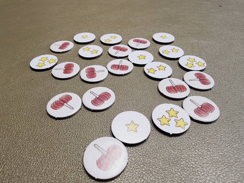 토큰. 뽕망치 모양이 뒷면이다