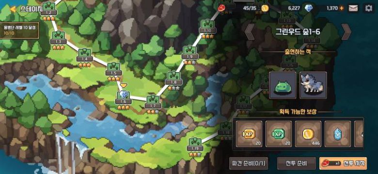 스테이지 3성을 기록하면 100잼을 준다