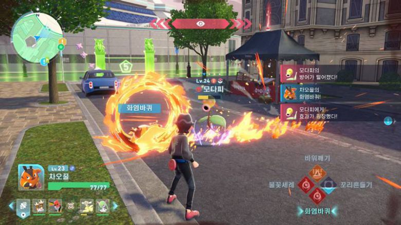 전투가 실시간으로 진행된다.