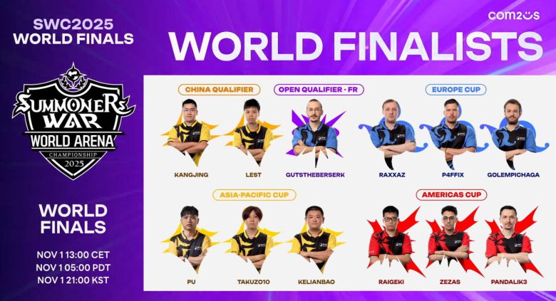 월드 파이널에 참석한 세계 최강의 12인