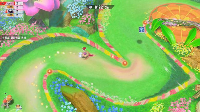 탑뷰 시점의 레이스인 하이 라이드 모드