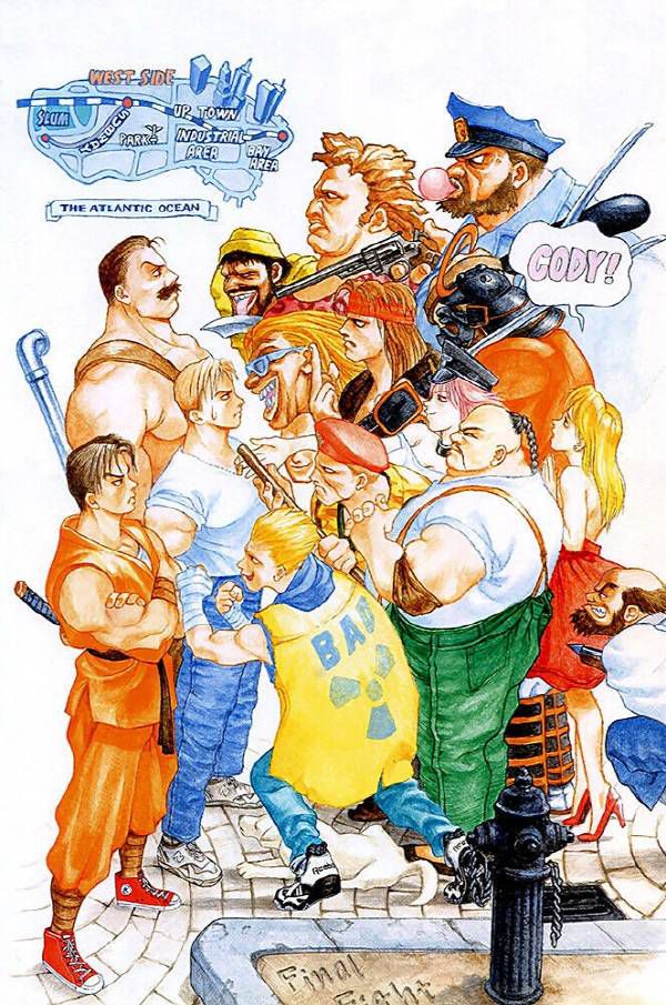 맨 뒤에 보이는 대머리 라스트 보스를 보라