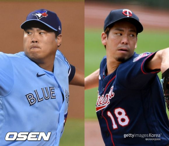 [사진] 류현진-마에다 /ⓒGettyimages(무단전재 및 재배포 금지)