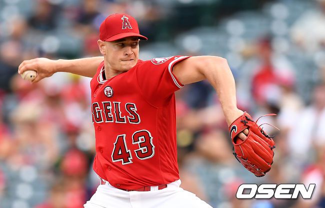[OSEN=애너하임(미국 캘리포니아), 곽영래 기자] 에인절스 리처즈가 역투하고 있다. / youngrae@osen.co.kr