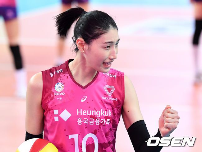 [OSEN=이대선 기자] 김연경이 득점에 환호하고 있다./sunday@osen.co.kr