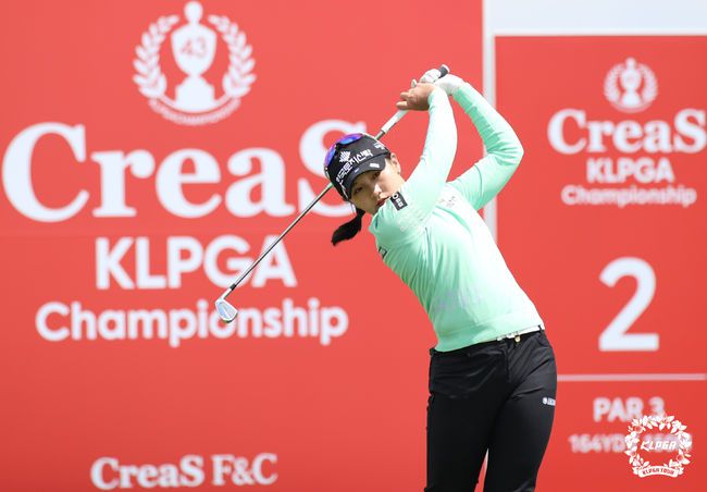 박현경의 최종라운드 경기장면. /KLPGA 제공.