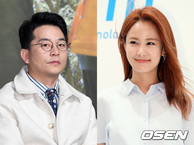 개그맨 김준호(왼쪽)와 김지민. OSEN DB