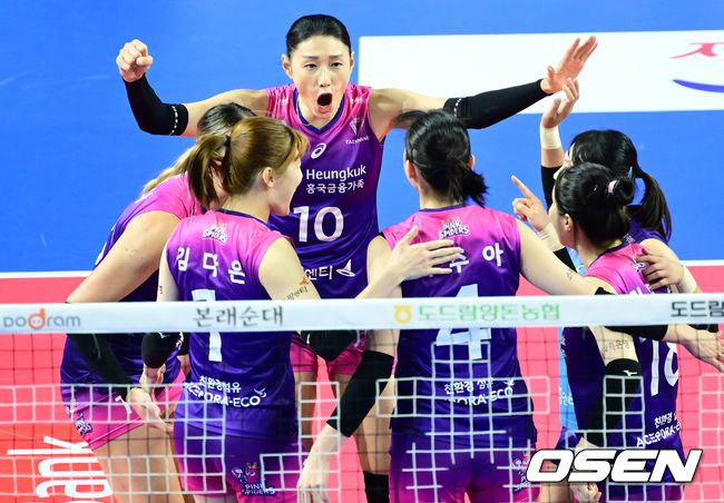 [OSEN=화성, 조은정 기자] 흥국생명이 득점에 기뻐하고 있다. 2022.12.02 /cej@osen.co.kr