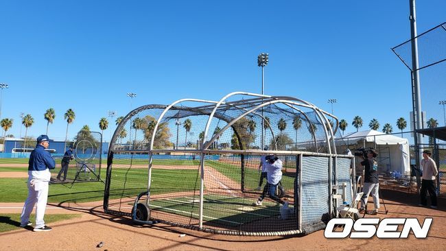 스프링캠프에서 타격 훈련 중인 NC 다이노스 박세혁. /OSEN DB