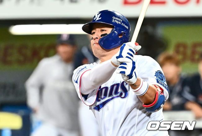 [OSEN=이석우 기자]  삼성 강민호. 2023.09.22 / foto0307@osen.co.kr
