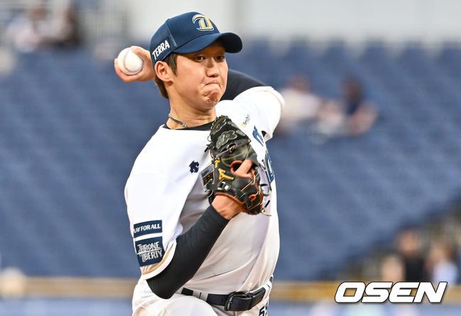 [OSEN=창원, 이석우 기자] 27일 창원 NC파크에서 2023 신한은행 SOL KBO리그 NC 다이노스와 KIA 타이거즈의 경기가 열렸다. NC 다이노스 구창모가 역투하고 있다. 2023.09.27 / foto0307@osen.co.kr