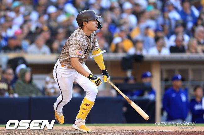 [사진] 김하성 ⓒGettyimages(무단전재 및 재배포 금지)