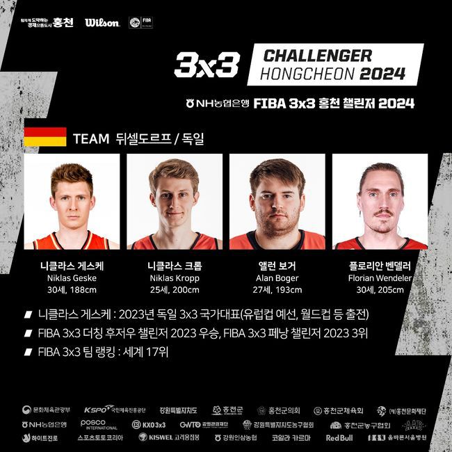 [사진] 뒤셀도르프 선수명단 / KXO 제공