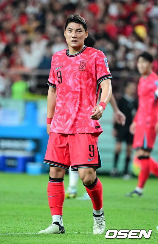 [OSEN=서울월드컵경기장, 지형준 기자] 축구대표팀 주민규. 2024.06.11 / jpnews@osen.co.kr