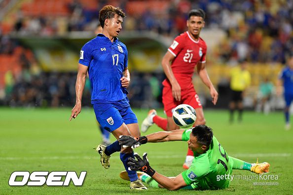 BANGKOK, THAILAND - JUNE 11: <> during the FIFA World Cup Asian 2nd qualifier Group C match between Thailand and Singapore at Rajamangala National Stadium on June 11, 2024 in Bangkok, Thailand.(Photo by Apinya Rittipo/Getty Images)