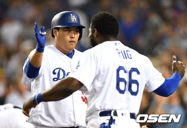 [OSEN=최규한 기자] LA 다저스 시절 류현진과 야시엘 푸이그.  /dreamer@osen.co.kr